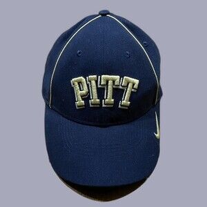 Nike Pittsburgh University Dri-Fit NCAA Navy Gold Strapback Hat Unisex One Size